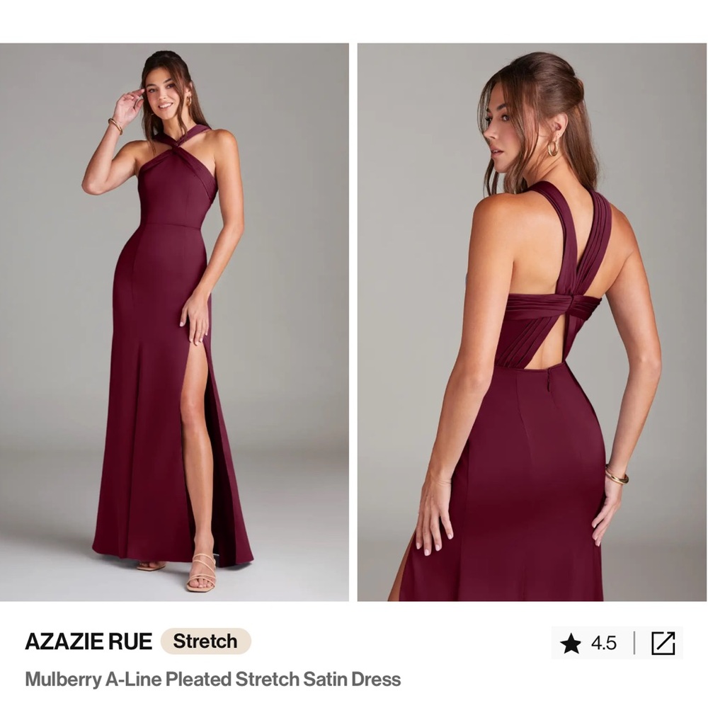 Azazie Rue mulberry bridesmaid dress NWT